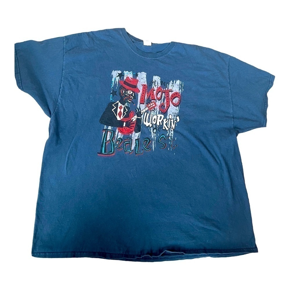 Gildan Vintage Jazz Beale St. Mens T shirt plus size‎ 2XL